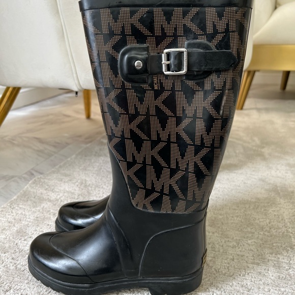 Michael KORS MK Brown Rubber Winter & Rain-boots Size 6 M - Picture 7 of 9